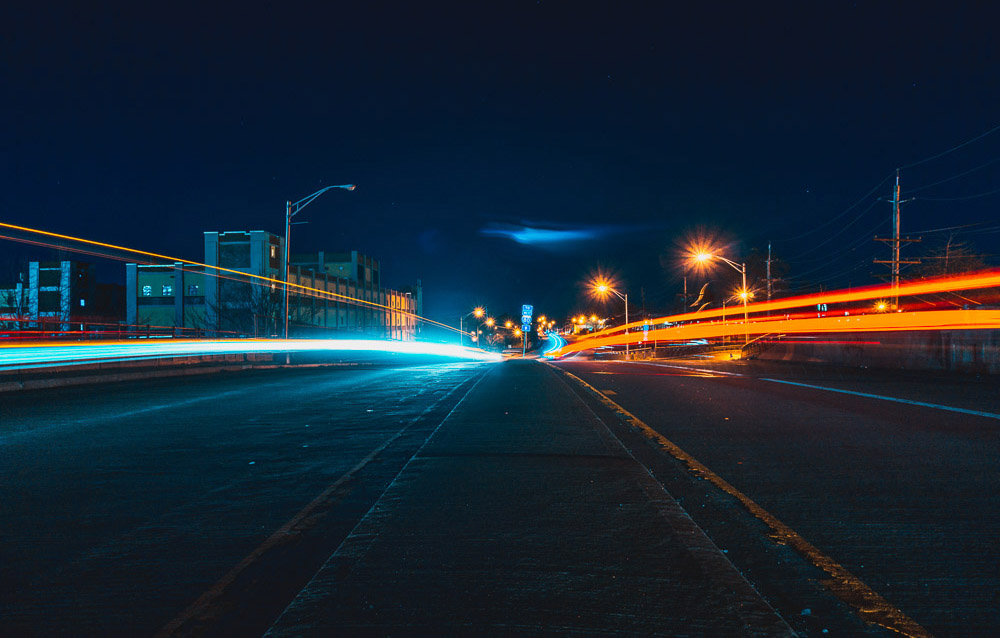 Road in the night