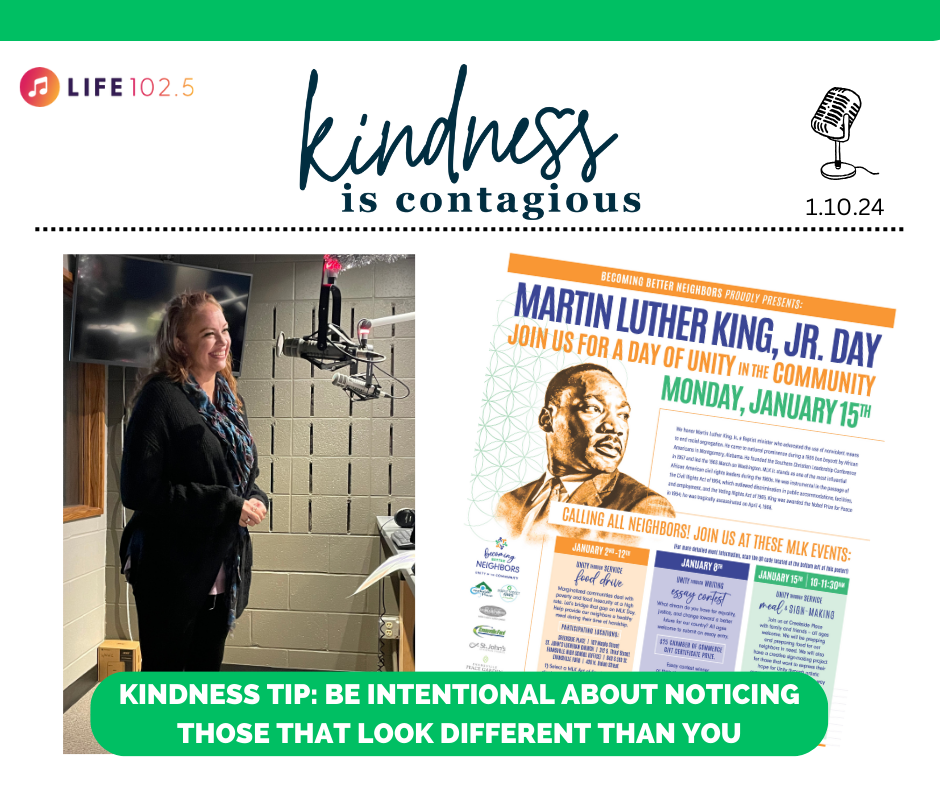 Kindness is contagious talking on the radio