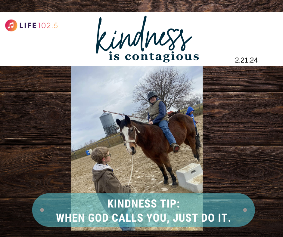 Kindness is contagious- kids with a horse