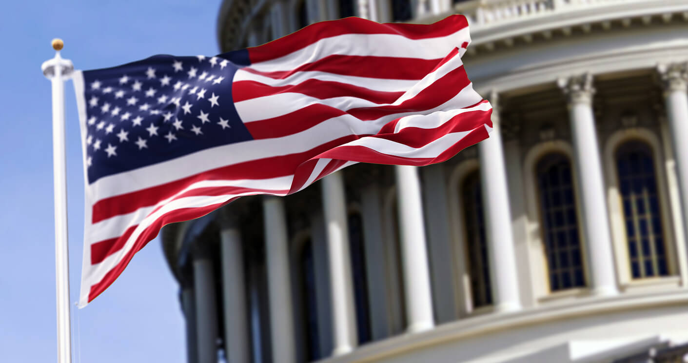 American Flag and Capitol